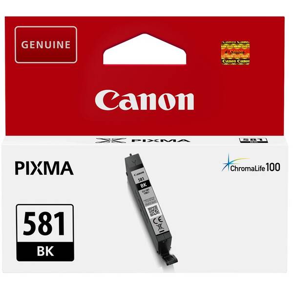 Inkoustová náplň Canon CLI-581 BK, 200 stran černá

