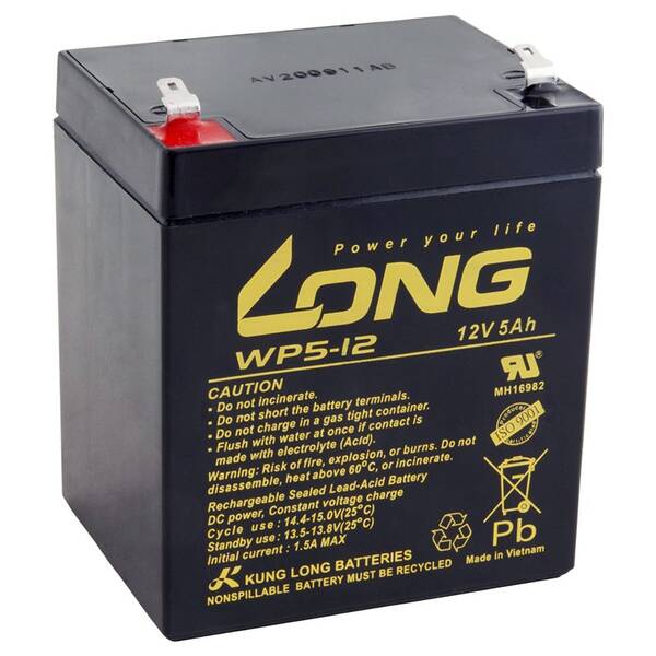 Olověný akumulátor Long 12V 5Ah F1 (WP5-12 F1) 

