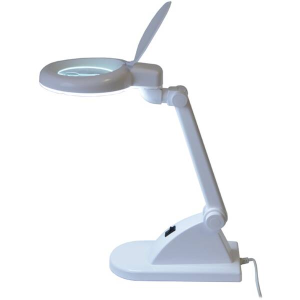 Stolní LED lampička Geti lupa GDM15, 12 dioptrií bílá

