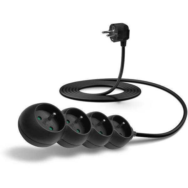 Kabel prodlužovací Connect IT 4x zásuvka, 3m černý

