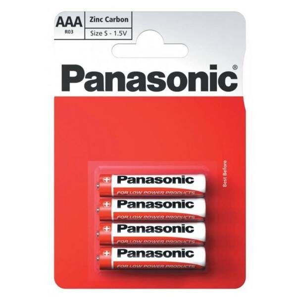 Baterie zinkouhlíková Panasonic AAA, R03, blistr 4ks 

