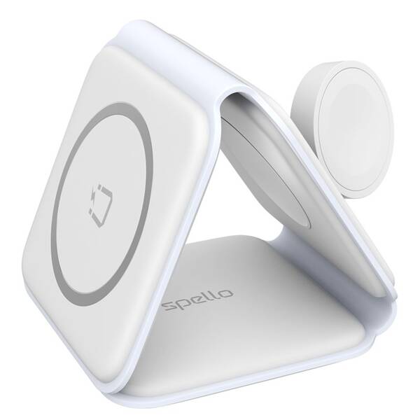 Bezdrátová nabíječka Spello by Epico 3v1 Portable Wireless, skládací bílá

