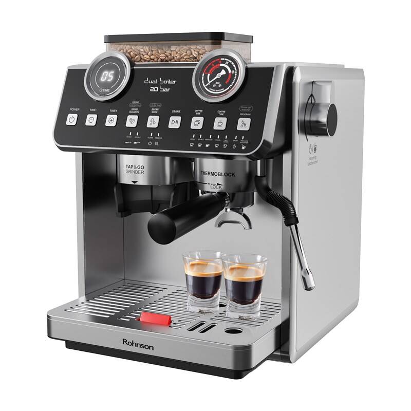 Pákový kávovar Rohnson R-98200 Dual Boiler 20 bar nerez