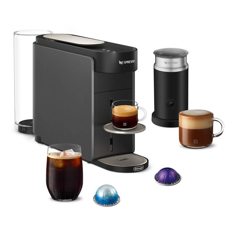 Kapslový kávovar De'Longhi Nespresso Vertuo Up Bundle ENW200.GYAE antracitový