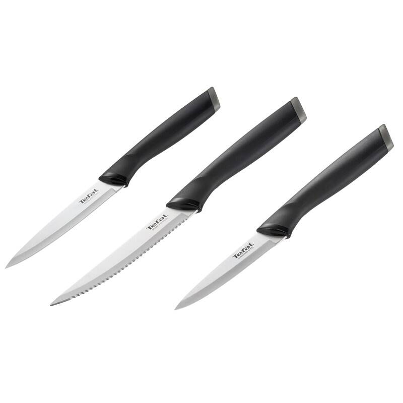 Sada kuchyňských nožů Tefal Essential K2219455, 3 ks nerez
