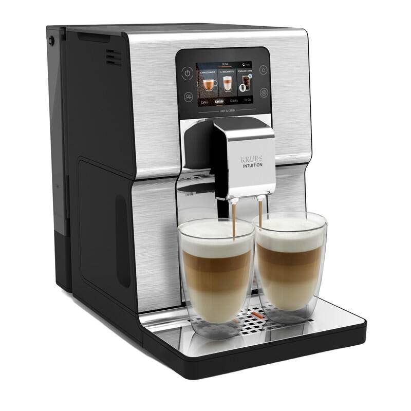 Automatický kávovar Krups EA879EE0 Intuition Hot&amp;Cold černý/nerez