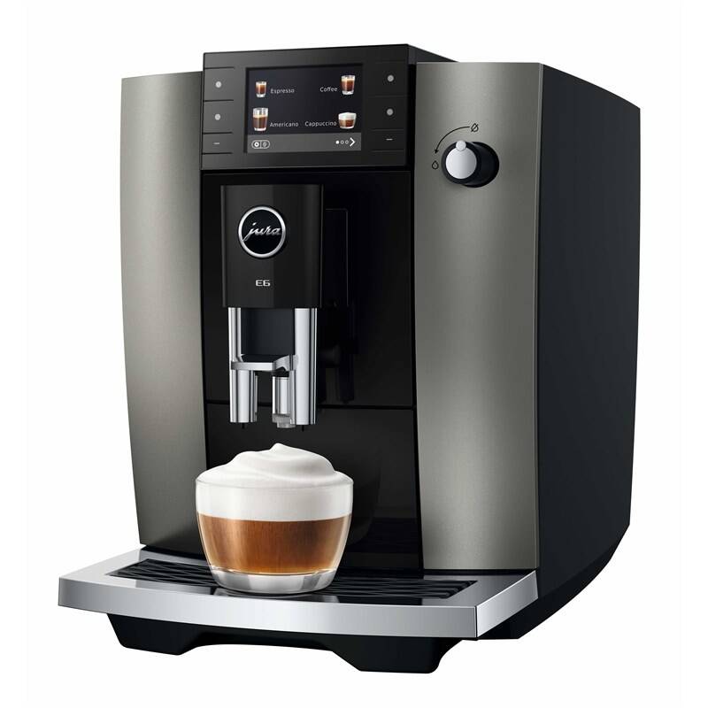 Automatický kávovar Jura E6 Dark Inox (ED) tmavě šedý