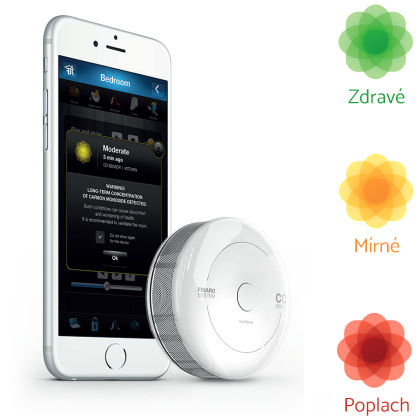Detektor oxidu uhelnatého Fibaro bateriový, Z-Wave Plus Detektor oxidu uhelnatého Fibaro bateriový, Z-Wave Plus