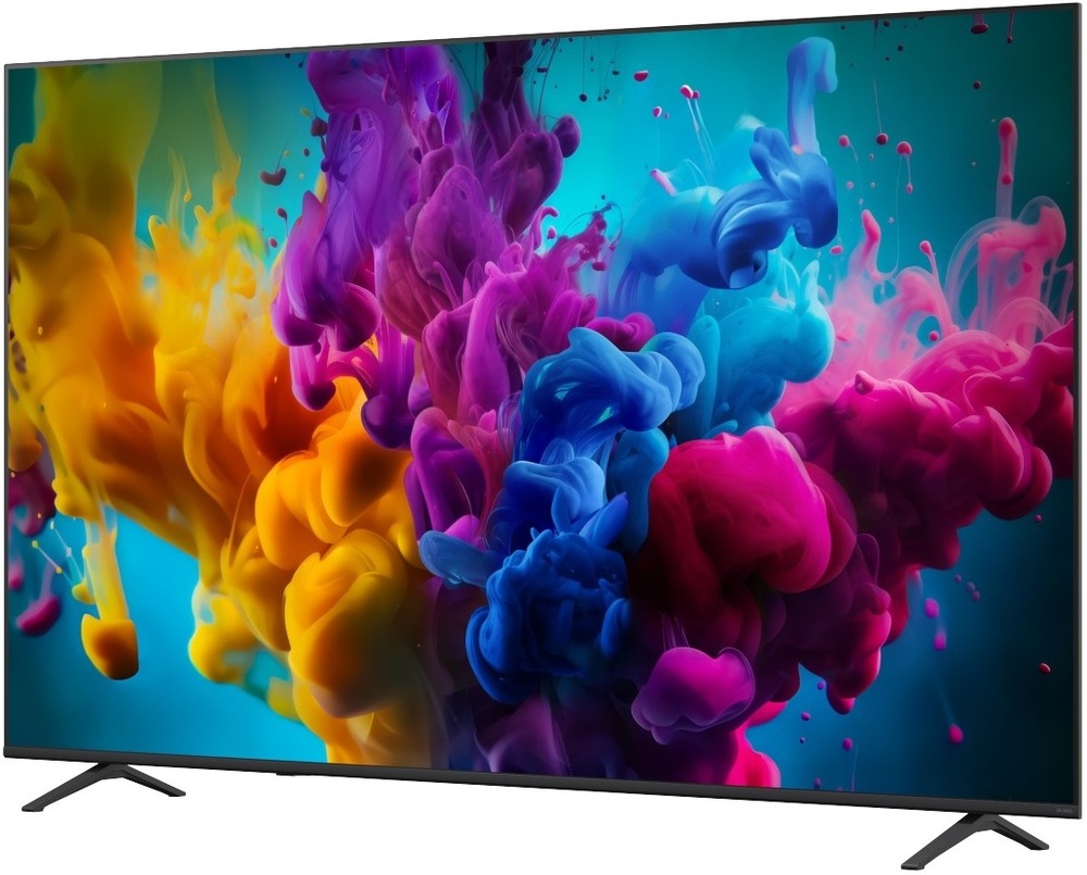 Televize LG, černý rámeček, boční pohled.