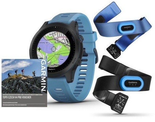 Chytré hodinky Garmin Forerunner 945 PRO Optic TRI bundle modré