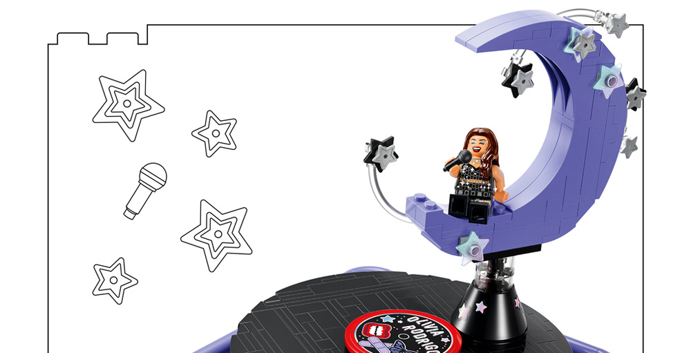Model s otočným gramofonem a minifigurkou je nápaditým dárkem pro fanoušky hudby od 14 let.