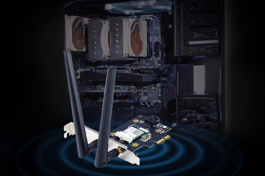 Síťová karta Asus PCE-AX3000 - AX300 Wi-Fi 6 (802.11ax) Bluetooth 5.0 PCI-E