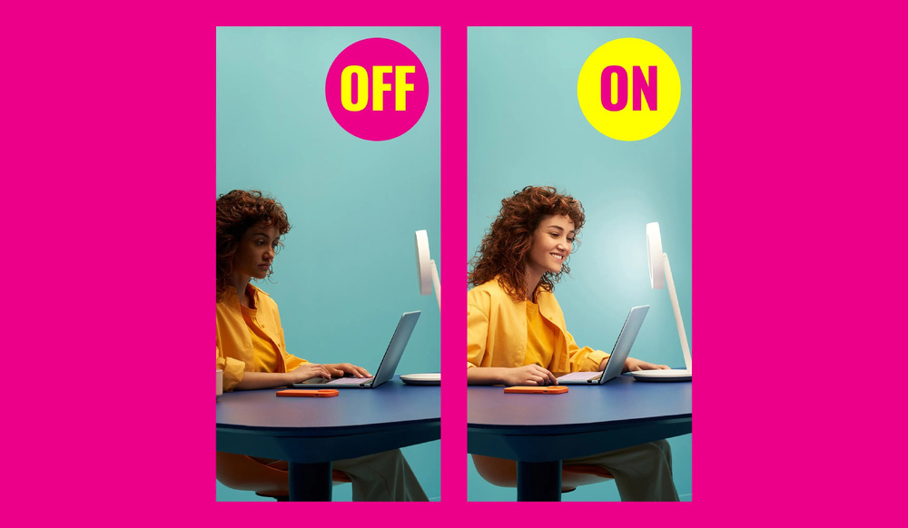 Stolní LED lampička WiZ Portrait, Wi-Fi, Matter bílá