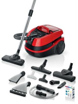 Víceúčelový vysavač Bosch BWD421PET červený