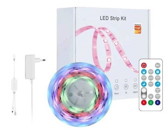 LED pásek IMMAX NEO LITE SMART/ 18W/ Wi-Fi/ IP65/ RGB/ TUYA/ DO + Music/ 5m