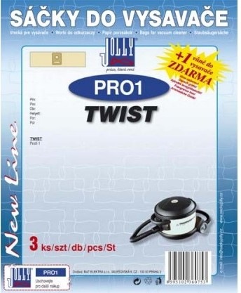 Sáčky do vysavače Jolly PRO1 do vysav. Twist Profi 1 v počtu 3ks 