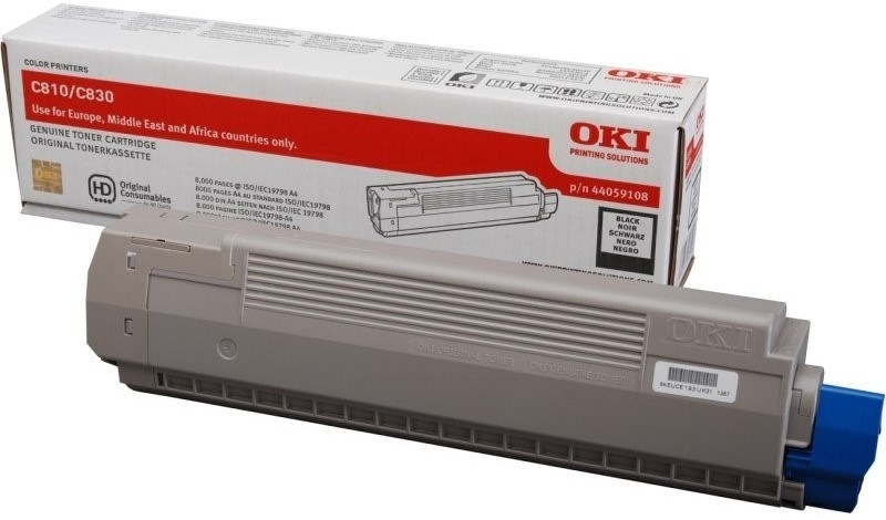 Toner OKI C810/830, 8000 stran - černý