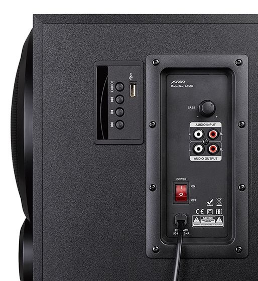 Reproduktory Fenda F&D A350U 2.1, USB, dálkové ovládání černá