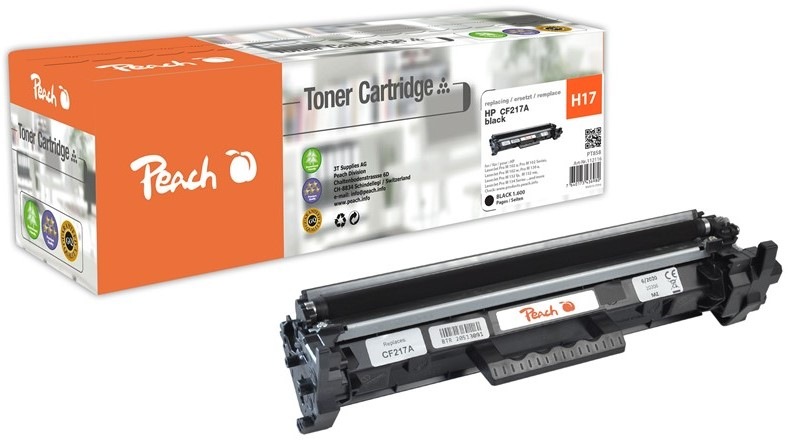 Toner Peach HP 17A, CF217A, 1600 stran - černý