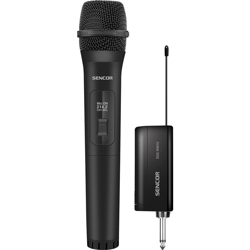 Bezdrátový mikrofon Sencor SSS WM10 s 2,4Ghz přijímačem