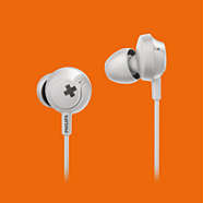 Sluchátka Philips SHE4305WT bílá Vysoce stabilní