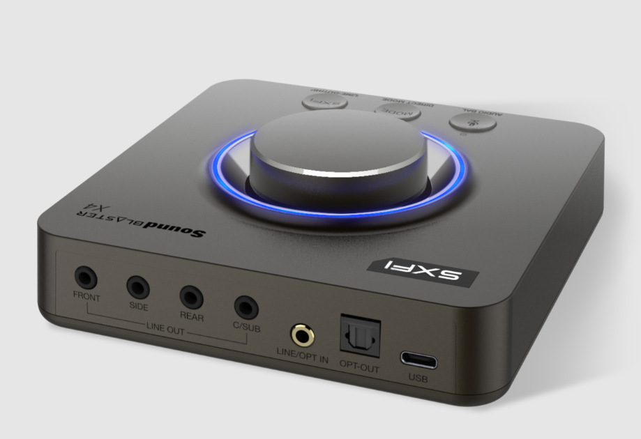 Připojení u karty Creative Sound Blaster X4