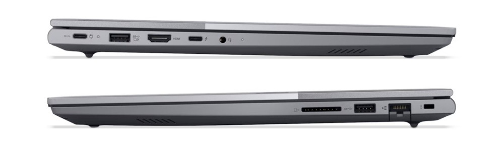 Notebook Lenovo ThinkBook 16 G9 AHP šedý Notebook Lenovo ThinkBook 16 G9 z obou profilů s porty