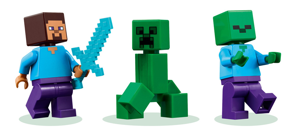 Stavebnice LEGO® Minecraft® 21275 TNT dům v džungli Výrazný model měří přes 24 cm a díky aplikaci LEGO Builder nabídne dětem opakované stavění i hraní.