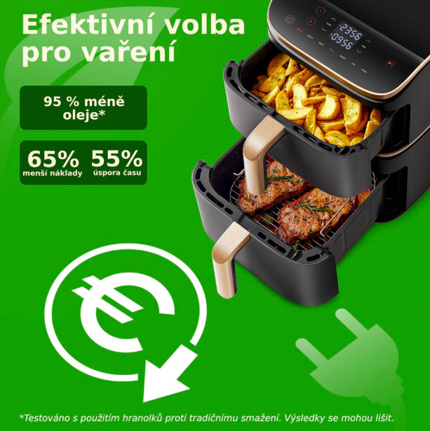 Fritéza horkovzdušná COSORI DC123S TurboTower Pro, 10,8 l černý Fritéza horkovzdušná Cosori DC123S TurboTower Pro, 10,8 l