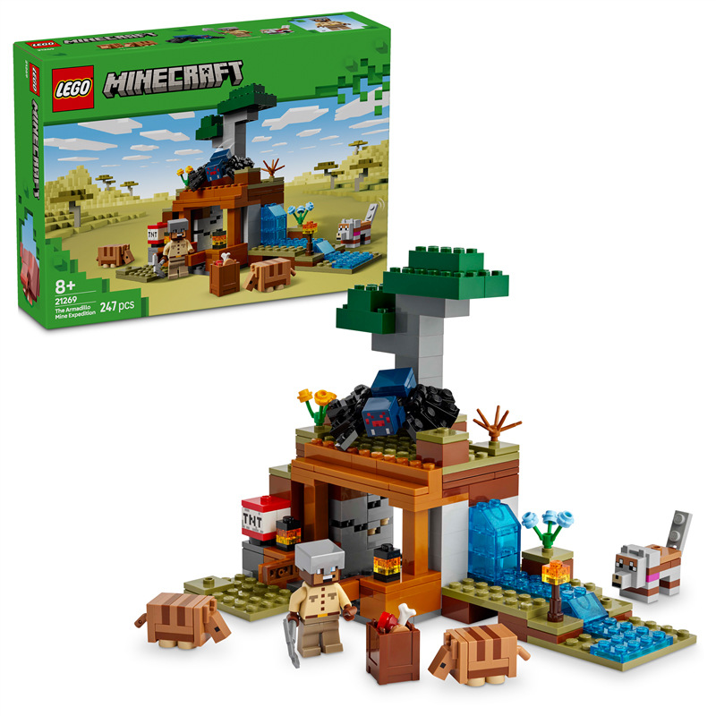 Stavebnice LEGO® Minecraft® 21269 Výprava do dolu a pásovec
