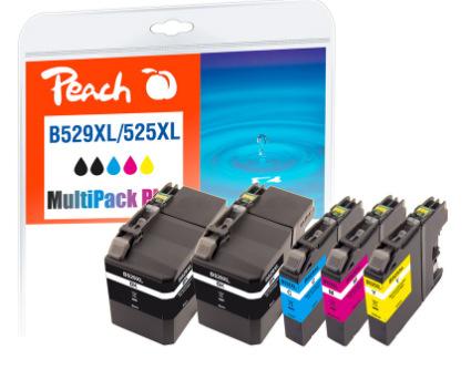 Inkoustová náplň Peach Brother LC529XL/LC525XL MultiPac Plus 2x2870,1225,1290,1330 stran vícebarevná