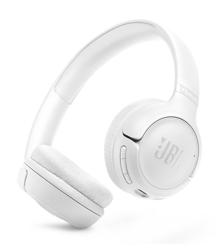 Sluchátka JBL Tune 530BT, bílá barva.