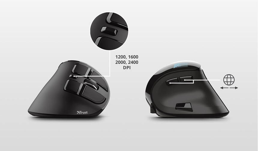 Myš Trust Voxx Rechargeable Ergonomic černá Trust Voxx Rechargeable Ergonomic