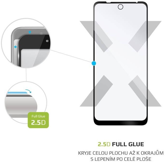 Tvrzené sklo FIXED Full-Cover na Motorola Moto E30 černé