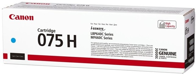Azurový toner Canon 075 H C s výtěžností 2500stran