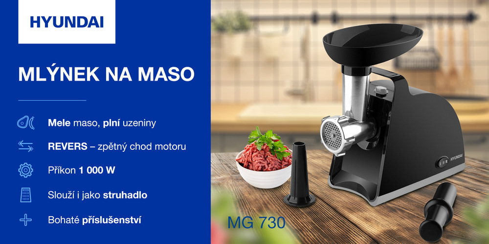 Mlýnek na maso Hyundai MG 730, funkce