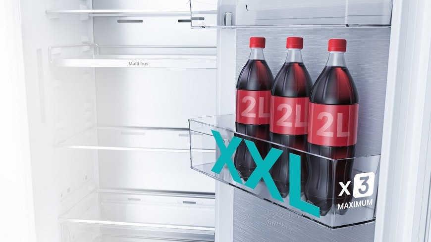 Chladnička s mrazničkou Hisense RB5B280SSWC bílé Kombinovaná chladnička Hisense RB5B280SSWC, vestavná, XXL přihrádka ve dveřích