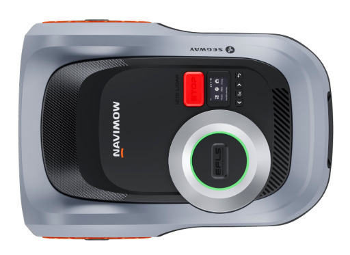Robotická sekačka Segway Navimow i215E Lidar Detail horního panelu a LiDAR senzoru Segway Navimow i215E