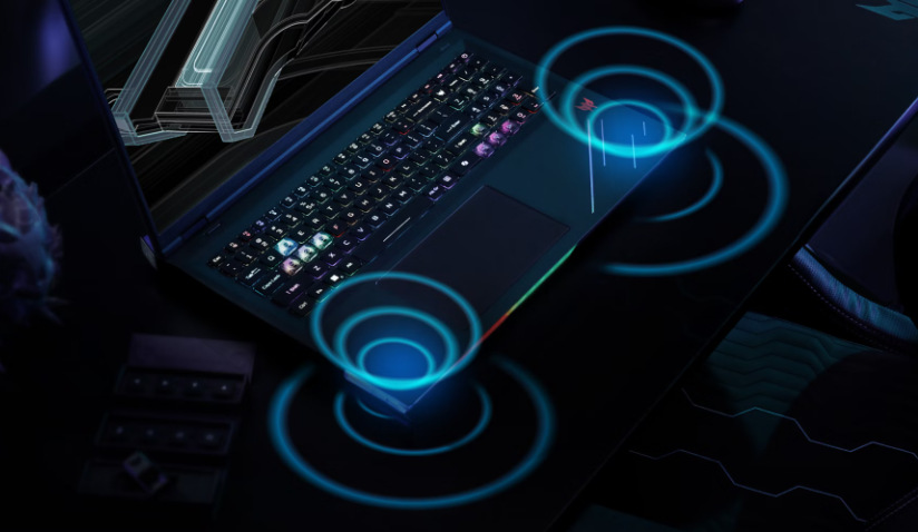 Notebook Acer Predator Helios 18 AI (PH18-I71-93U6) černý Acer Predator Helios 18 AI přináší špičkový zvuk díky systému Predator Vox