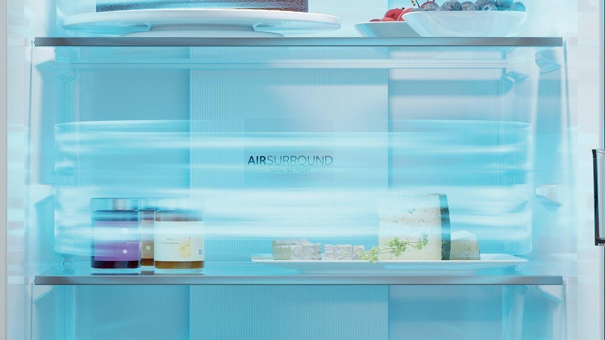 technologie cirkulace vzduchu uvnitř lednice Haier HTR3518DNMX