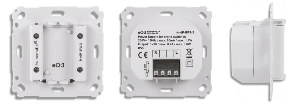 Napájecí zdroj Homematic IP bateriových komponent 55 mm - 3 V, zápustná montáž Napájecí zdroj Homematic IP bateriových komponent 55 mm - 3 V, zápustná montáž