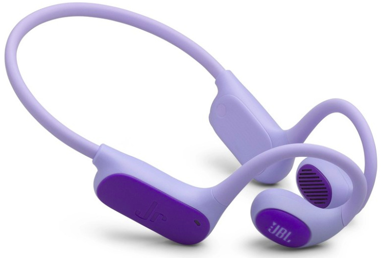 Bezdrátová dětská sluchátka JBL Junior FREE, nasazení za uši, fialová varianta