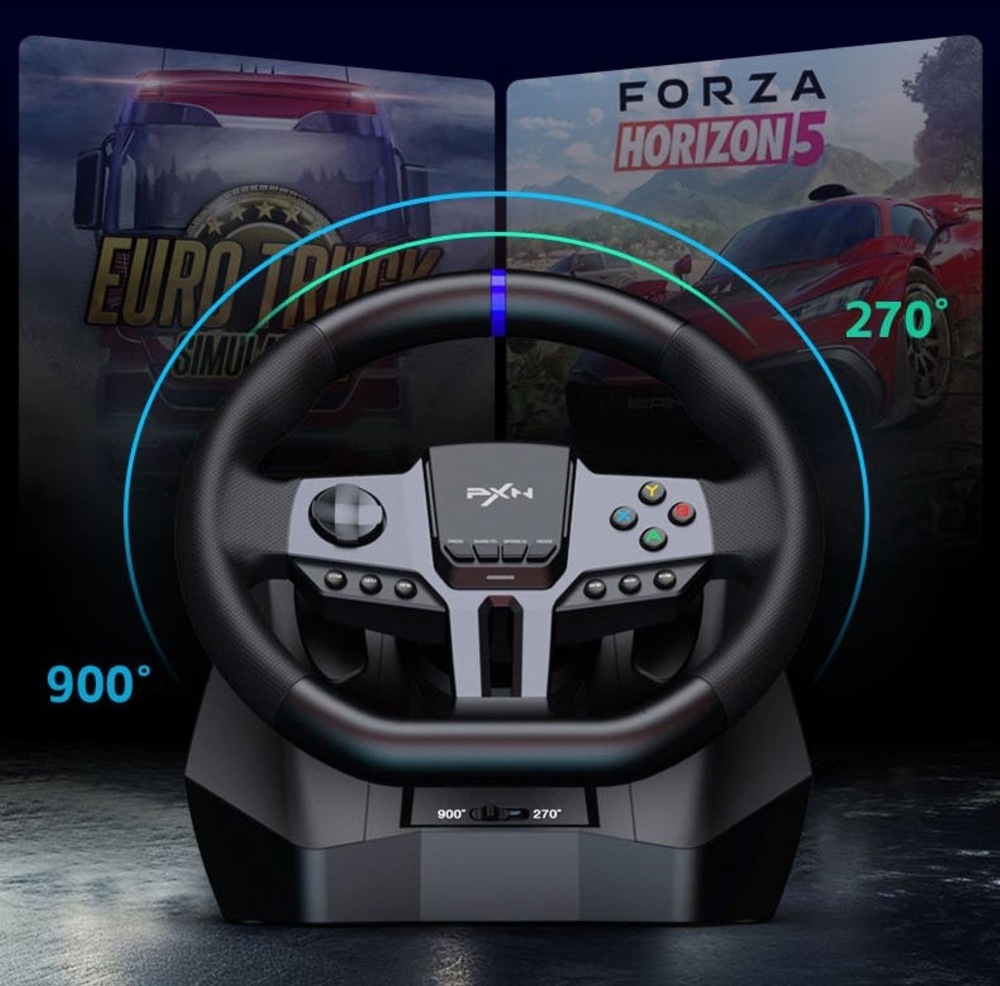 PXN V9 Gen2 Bundle umožňuje zvolit rozsah otáčení volantu
