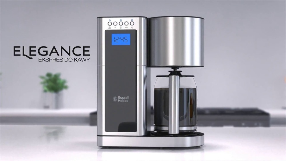 Kávovar RUSSELL HOBBS Elegance 23370-56 stříbrný