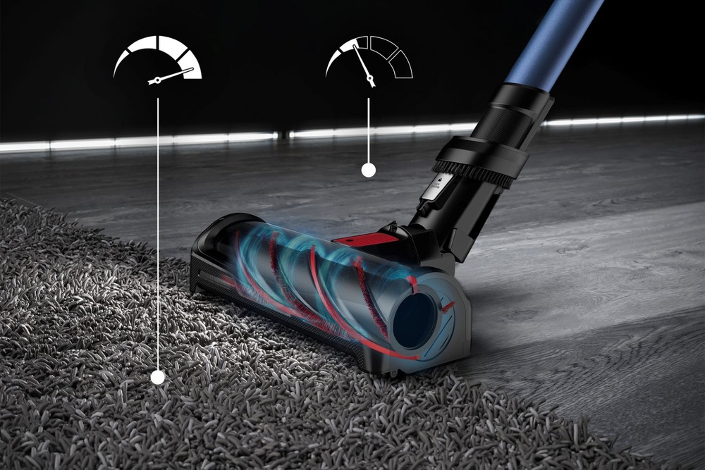 Tyčový vysavač Rowenta RH98C0WO X-Force Flex 12.60 Aqua, 150 AW modrý