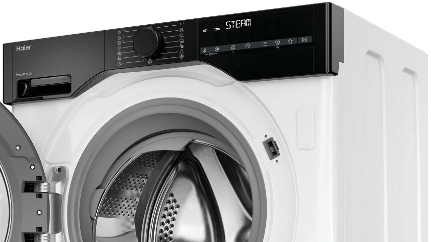 Pračka Haier BHA6S69M6DB9J-S bílá detail ovládacího panelu pračky Haier BHA6S69M6DB9J-S