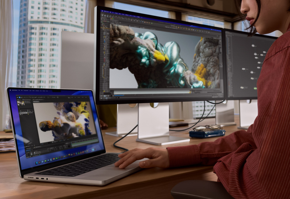 Monitor Apple Studio Display XDR - standardní sklo - stojan s nastavitelným náklonem a výškou Apple Studio Display XDR přináší i dva porty Thunderbolt 5