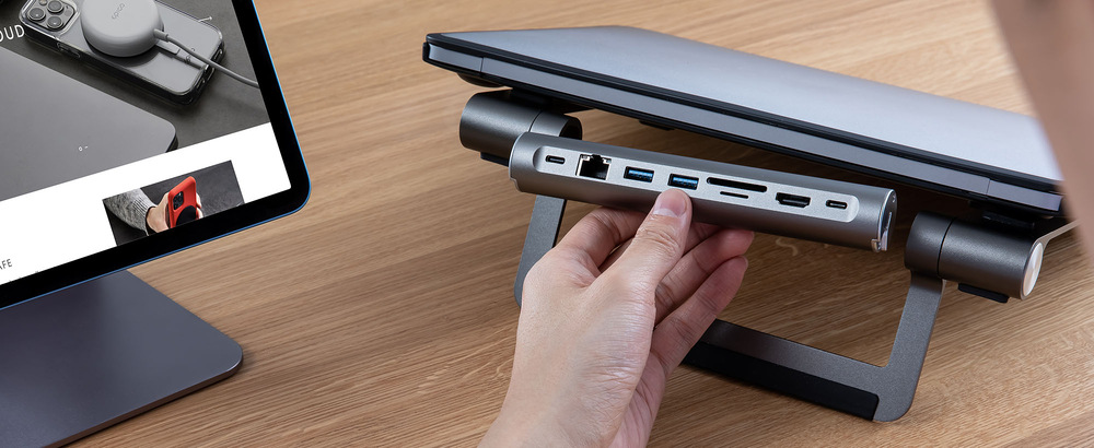 Podstavec pro notebooky Epico USB-C Hub Multiport 8in1 šedý Epico USB-C Multiport 8v1 (9915111900082)