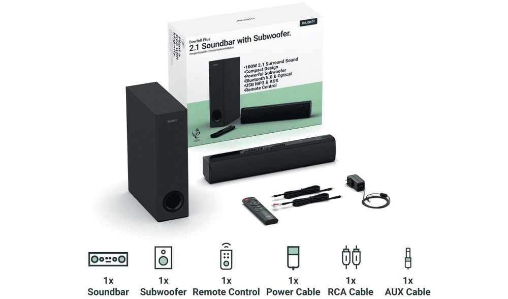 Soundbar Majority Bowfell Plus černý