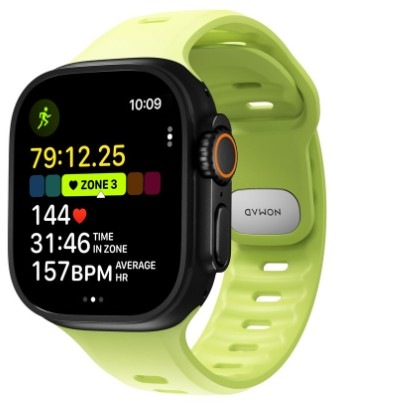 Řemínek NOMAD Tempo Band na Apple Watch 49/Ultra/Ultra 2/Ultra 3 v zelené barvě